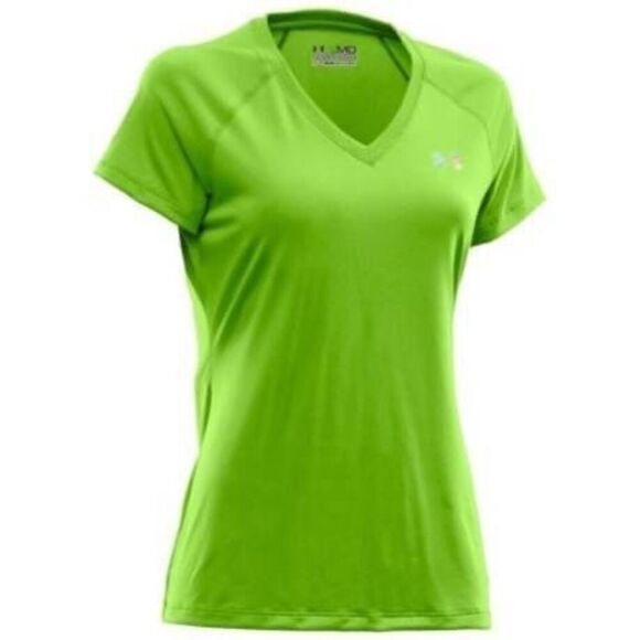 Under Armour Tops - Under Armour Green V Neck Tee Size Small